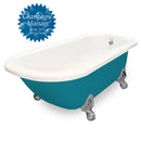 American Bath Factory Champagne Maverick 67" Bisque AcraStone Tub & Drain , No Faucet Holes