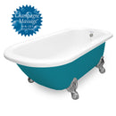 American Bath Factory Champagne Maverick 67" Splash of Color AcraStone Tub & Drain , No Faucet Holes