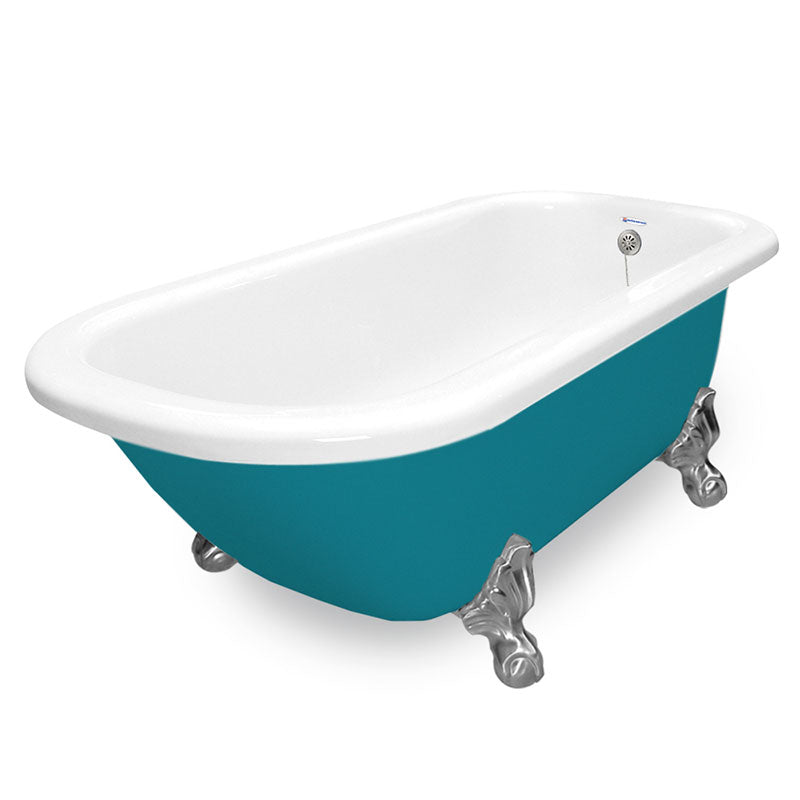 American Bath Factory Maverick 67" Splash of Color AcraStone Tub & Drain, 7" Faucet Holes