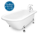 American Bath Factory Champagne Maverick 67" White AcraStone Package