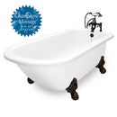 American Bath Factory Champagne Maverick 67" White AcraStone Package