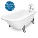 American Bath Factory Champagne Maverick 67" White AcraStone Package