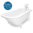 American Bath Factory Champagne Maverick 67" White AcraStone Package
