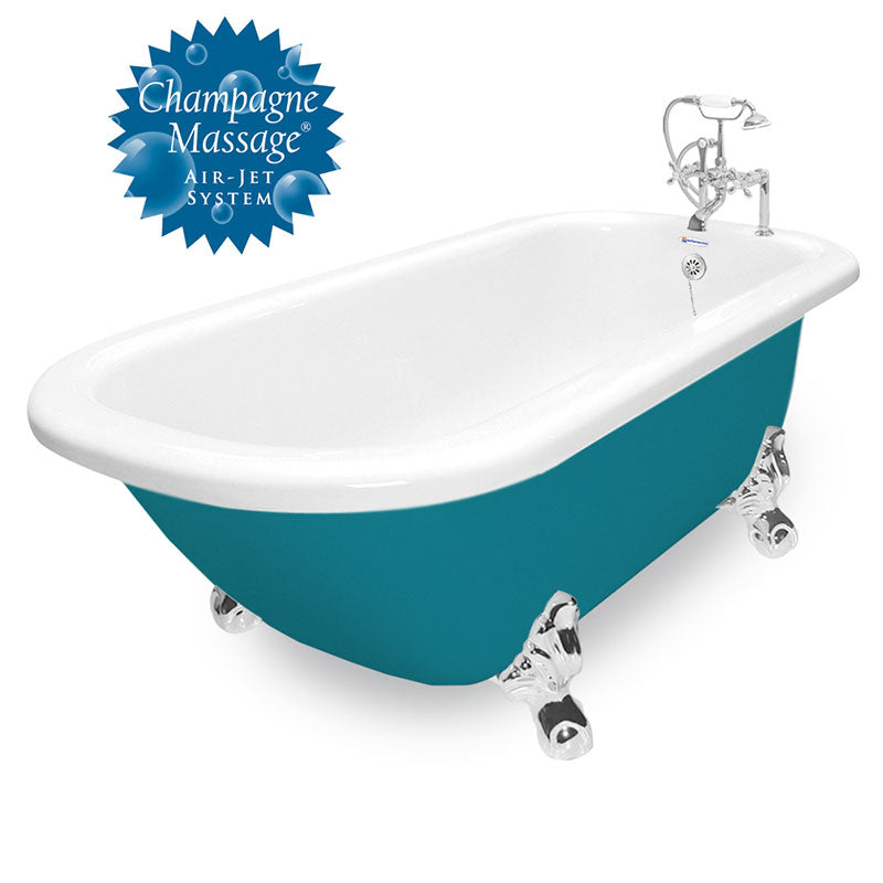 American Bath Factory 67" Maverick in Splash of Color with Chrome Finish and F100A Deck Mount