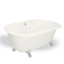 American Bath Factory Melinda 60" Bisque AcraStone Tub & Drain, No Faucet Holes