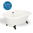 American Bath Factory Champagne Melinda 60" Bisque AcraStone Tub & Drain, No Faucet Holes