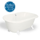 American Bath Factory Champagne Melinda 60" Bisque AcraStone Tub & Drain , 7" Faucet Holes