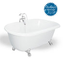 American Bath Factory Melinda 60" White AcraStone Package