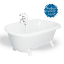 American Bath Factory Melinda 60" White AcraStone Package