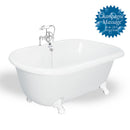American Bath Factory Melinda 60" White AcraStone Package