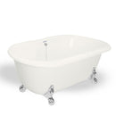 American Bath Factory Melinda 60" Bisque AcraStone Tub & Drain, 7" Faucet Holes