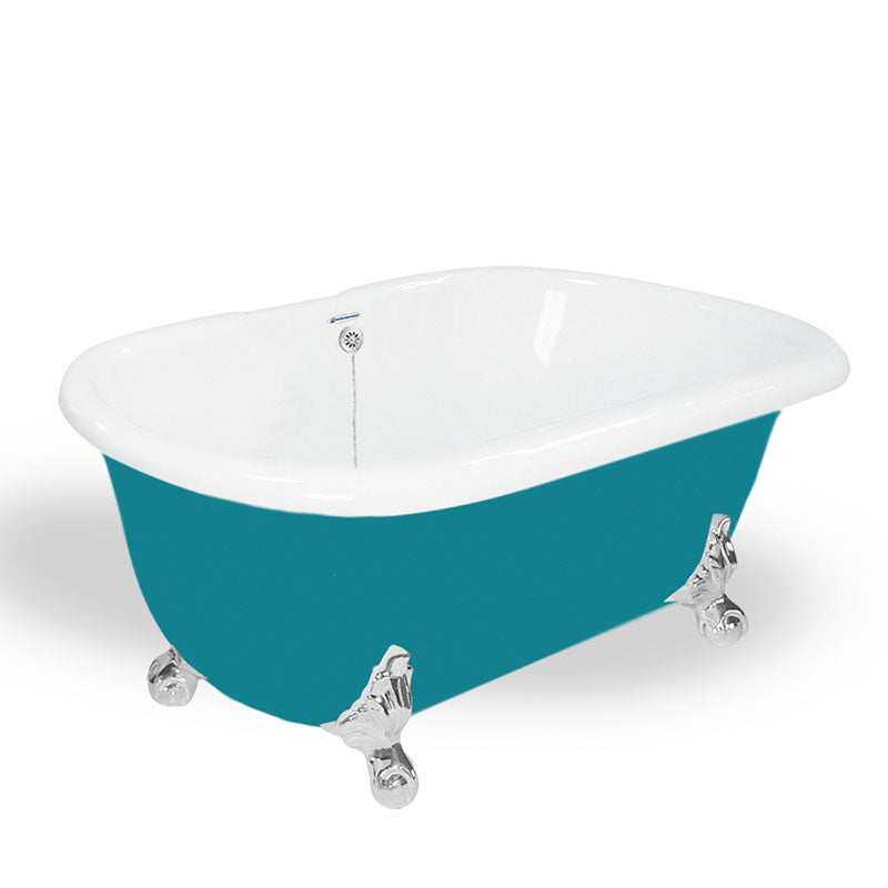 American Bath Factory Melinda 60" Splash of Color AcraStone Tub & Drain, 7" Faucet Holes