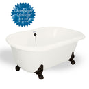 American Bath Factory Champagne Melinda 60" Bisque AcraStone Tub & Drain, No Faucet Holes