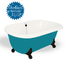 American Bath Factory Champagne Melinda 60" Bisque AcraStone Tub & Drain , 7" Faucet Holes