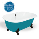 American Bath Factory Champagne Melinda 60" Splash of Color AcraStone Tub & Drain , 7" Faucet Holes
