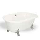 American Bath Factory Melinda 60" Bisque AcraStone Tub & Drain, No Faucet Holes