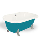 American Bath Factory Melinda 60" Bisque AcraStone Tub & Drain, No Faucet Holes