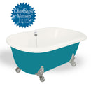 American Bath Factory Champagne Melinda 60" Bisque AcraStone Tub & Drain , 7" Faucet Holes