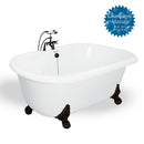 American Bath Factory Melinda 60" White AcraStone Package