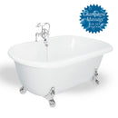 American Bath Factory Melinda 60" White AcraStone Package