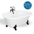 American Bath Factory Melinda 60" White AcraStone Package