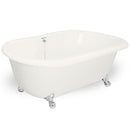 American Bath Factory Celine 70" Bisque AcraStone Tub & Drain, 7" Faucet Holes