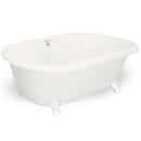 American Bath Factory Celine 70" Bisque AcraStone Tub & Drain, 7" Faucet Holes