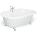 American Bath Factory Celine 70" White AcraStone Package