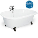 American Bath Factory Celine 70" White AcraStone Package
