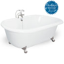 American Bath Factory Celine 70" White AcraStone Package