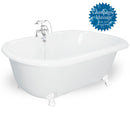American Bath Factory Celine 70" White AcraStone Package
