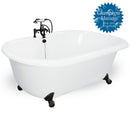 American Bath Factory Celine 70" White AcraStone Package