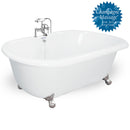American Bath Factory Celine 70" White AcraStone Package
