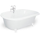 American Bath Factory Celine 70" White AcraStone Package