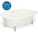 American Bath Factory Champagne Celine 70" Bisque AcraStone Tub & Drain , 7" Faucet Holes