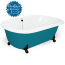 American Bath Factory Champagne Celine 70" Splash of Color AcraStone Tub & Drain , No Faucet Holes