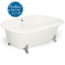 American Bath Factory Champagne Celine 70" Bisque AcraStone Tub & Drain , No Faucet Holes
