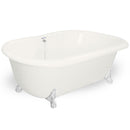 American Bath Factory Celine 70" Bisque AcraStone Tub & Drain, No Faucet Holes