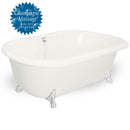 American Bath Factory Champagne Celine 70" Bisque AcraStone Tub & Drain , No Faucet Holes
