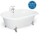 American Bath Factory Celine 70" White AcraStone Package