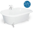 American Bath Factory Celine 70" White AcraStone Package