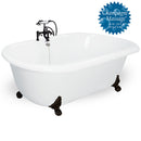American Bath Factory Celine 70" White AcraStone Package
