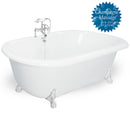 American Bath Factory Celine 70" White AcraStone Package