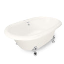 American Bath Factory Duchess 72" Bisque AcraStone Tub & Drain, No Faucet Holes