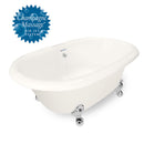 American Bath Factory Champagne Duchess 72" Bisque AcraStone Tub & Drain , No Faucet Holes