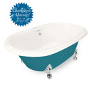 American Bath Factory Champagne Duchess 72" Bisque AcraStone Tub & Drain , No Faucet Holes