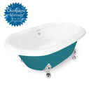 American Bath Factory Champagne Duchess 72" Splash of Color AcraStone Tub & Drain , 7" Faucet Holes