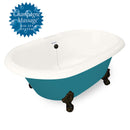American Bath Factory Champagne Duchess 72" Bisque AcraStone Tub & Drain , No Faucet Holes