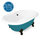American Bath Factory Champagne Duchess 72" Splash of Color AcraStone Tub & Drain , No Faucet Holes