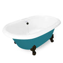 American Bath Factory Duchess 72" Splash of Color AcraStone Tub & Drain, No Faucet Holes